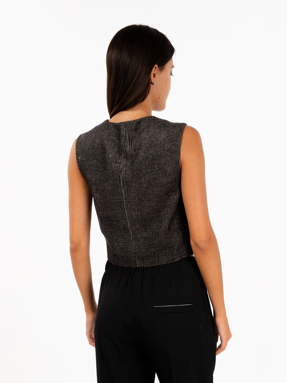Gilet melange velvet caffè