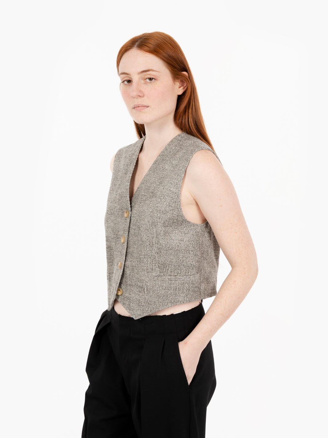 Gilet melange velvet caffè