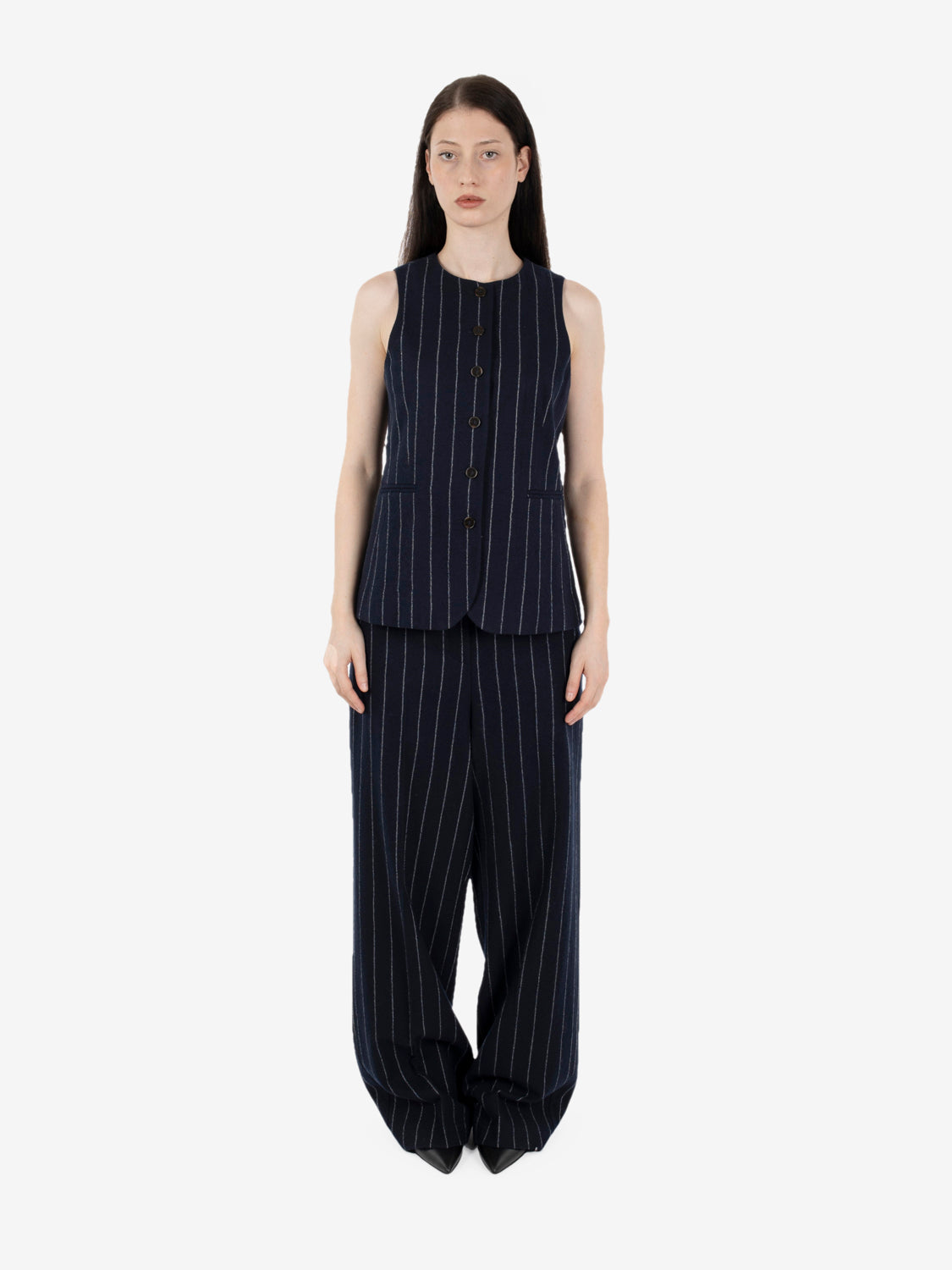 Gilet Stripes wool notte