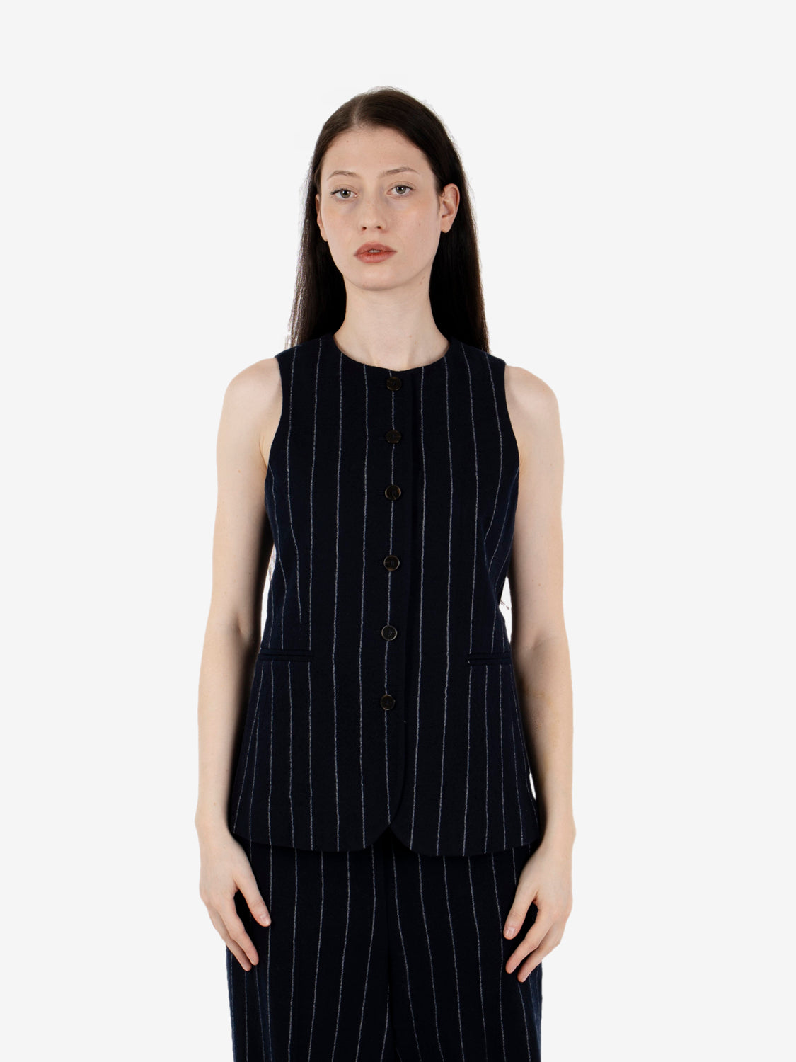 Gilet Stripes wool notte