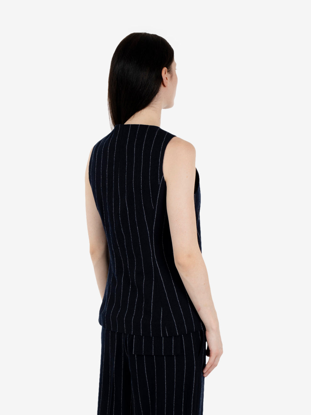 Gilet Stripes wool notte