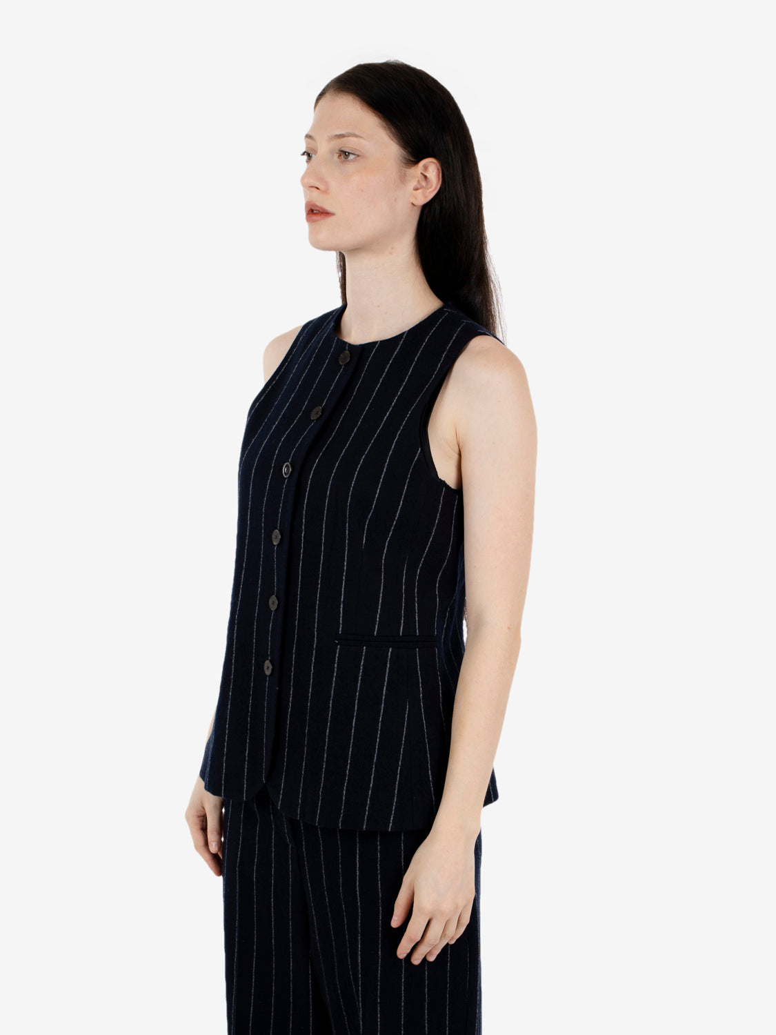 Gilet Stripes wool notte