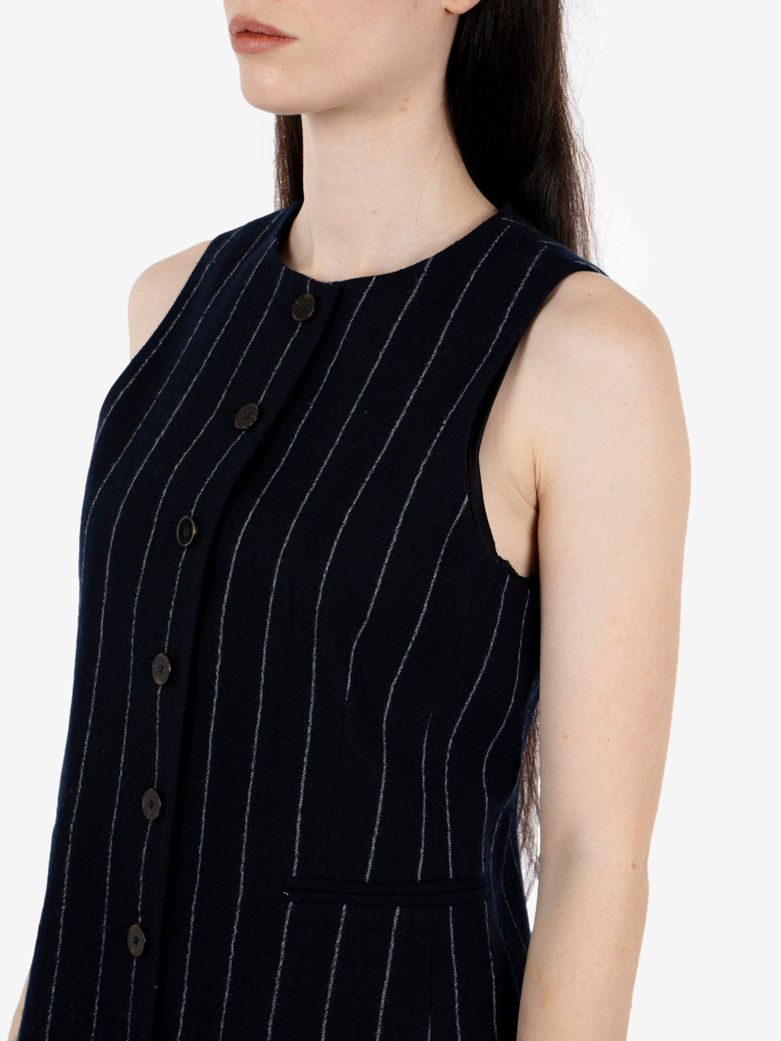 Gilet Stripes wool notte