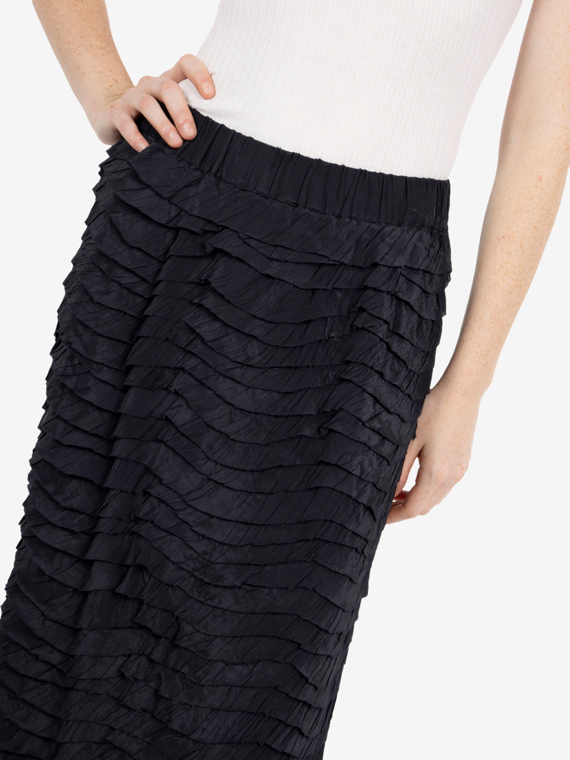 Long ruffled night skirt