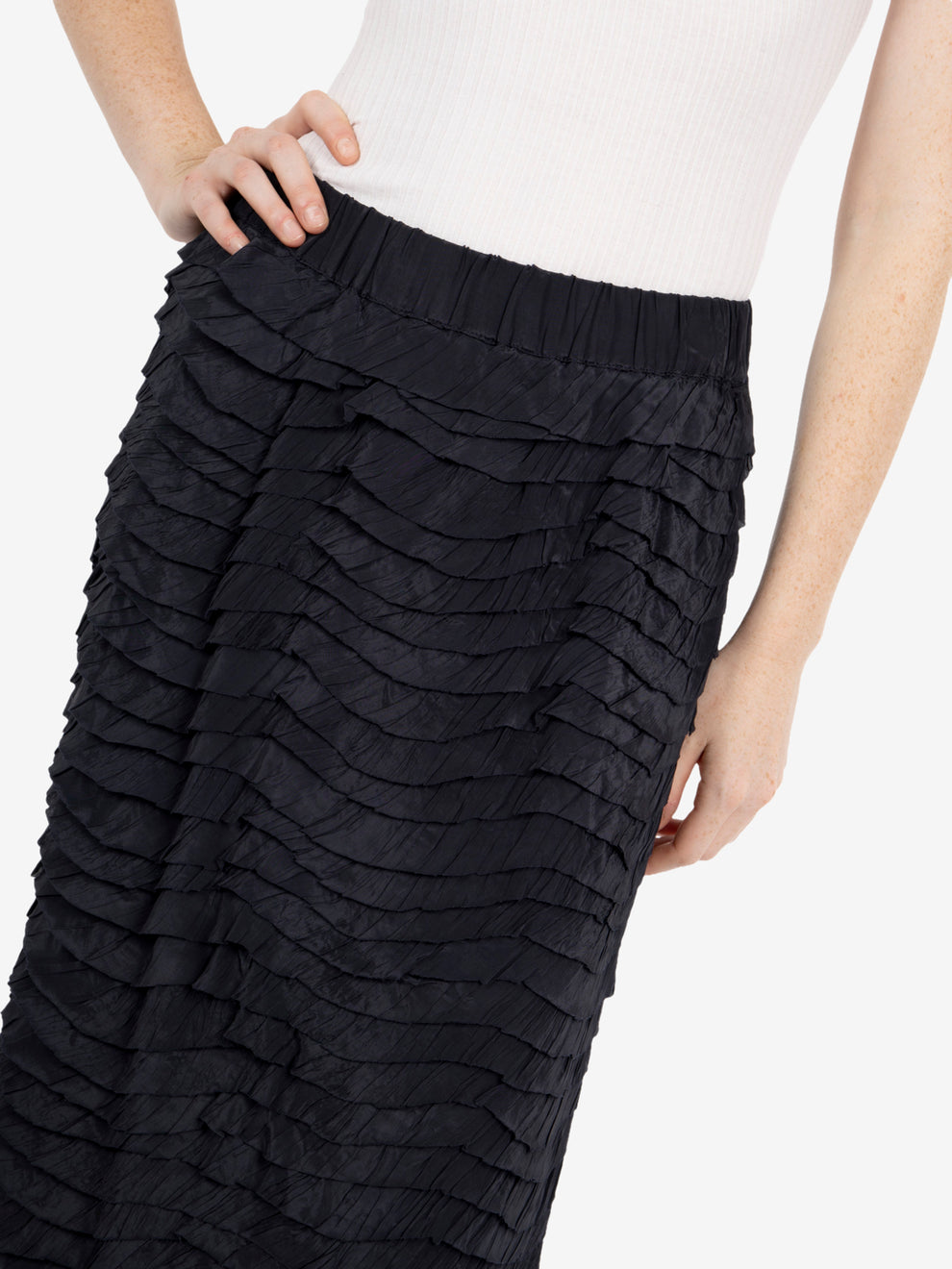 Long ruffled night skirt