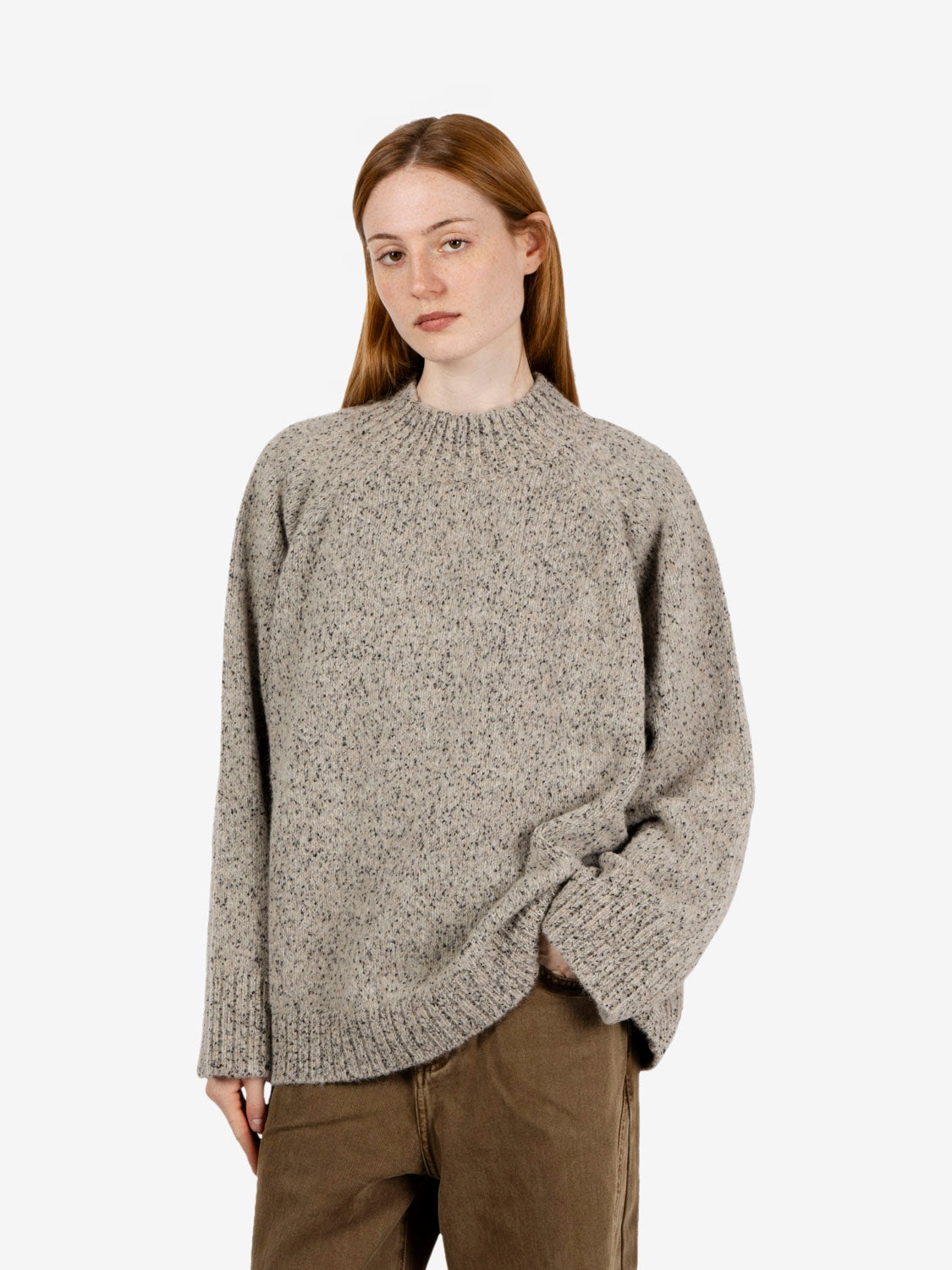 Maglione over grain girocollo cacha