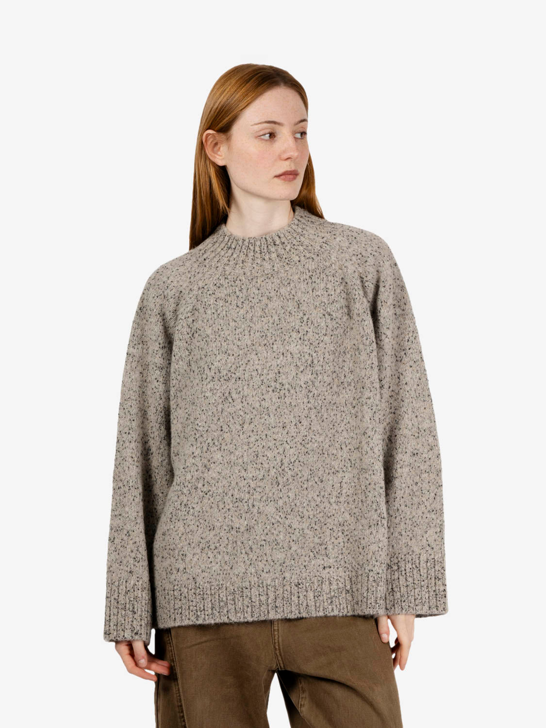 Maglione over grain girocollo cacha