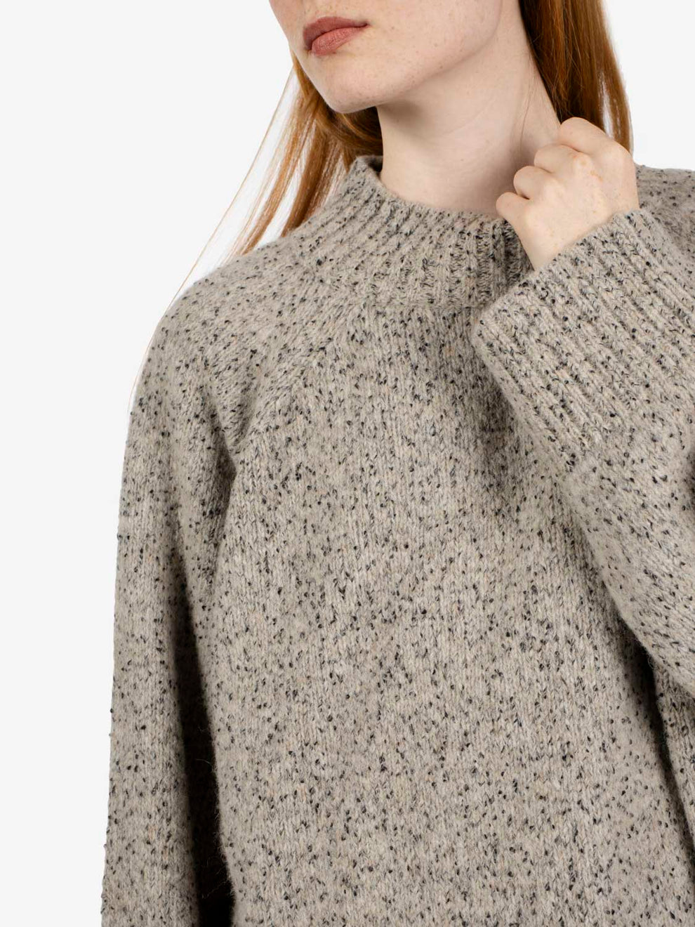 Maglione over grain girocollo cacha