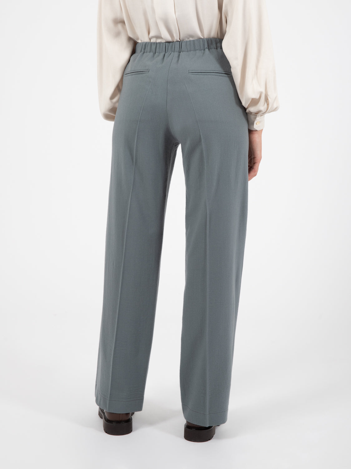 Pantalone felted piombo