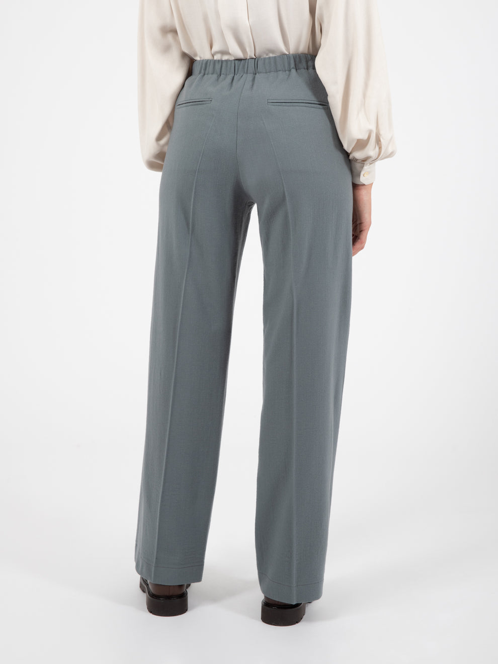Pantalone felted piombo