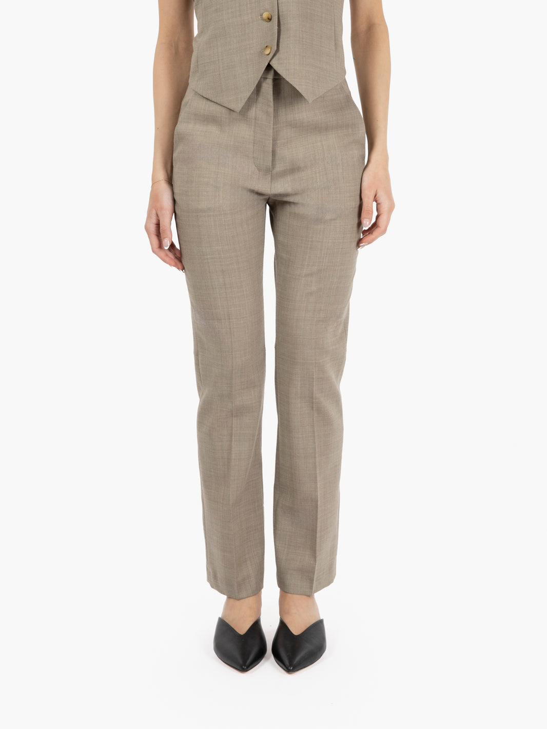 Pantalone light raw salvia