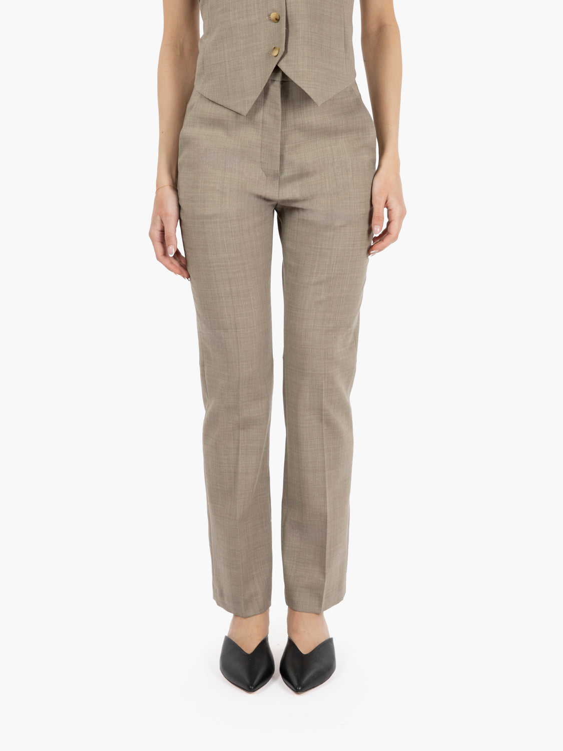 Pantalone light raw salvia