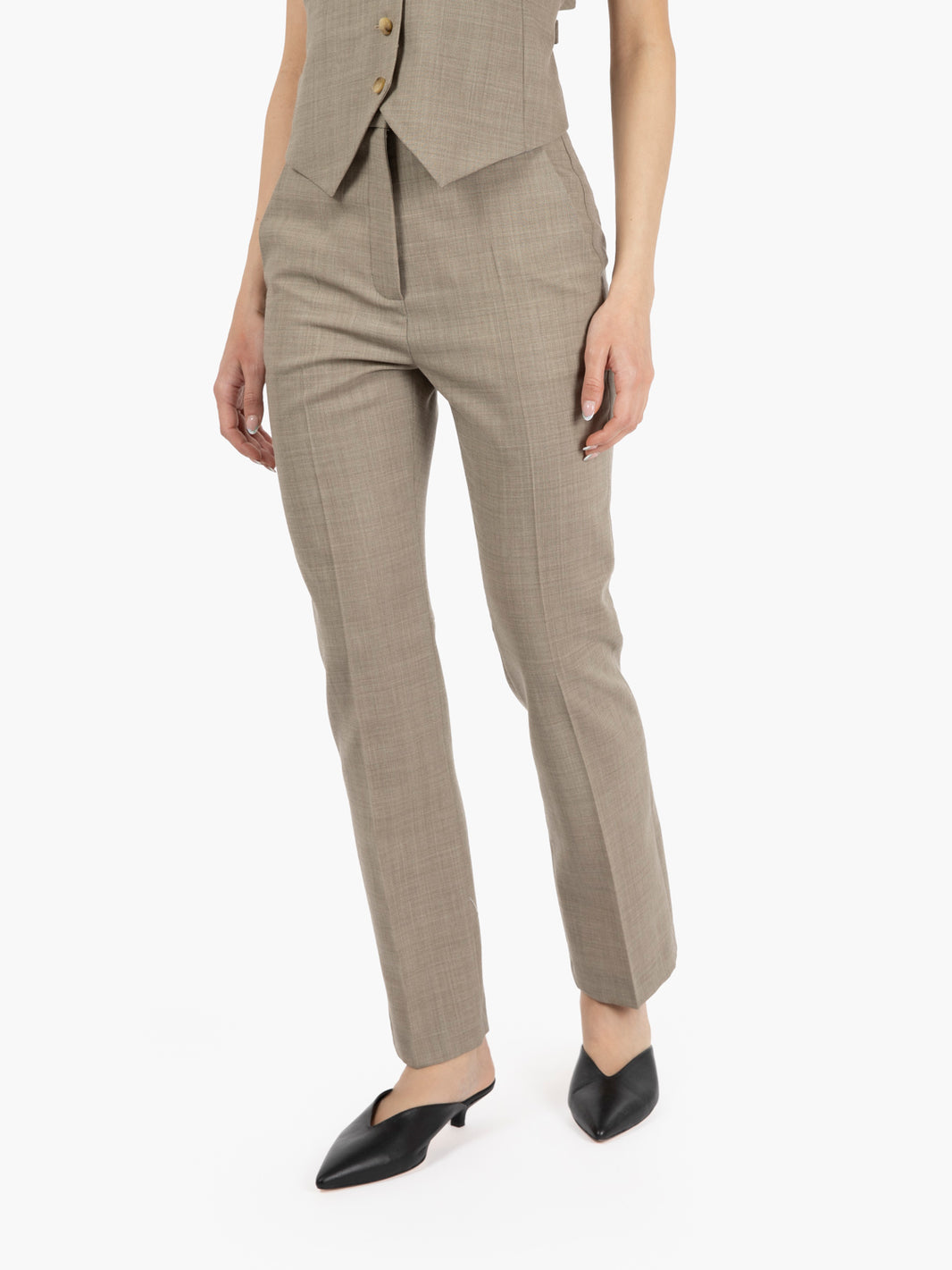 Pantalone light raw salvia