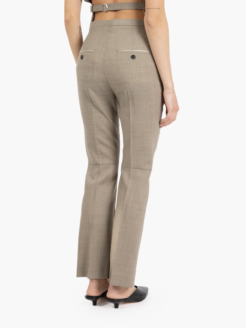 Pantalone light raw salvia