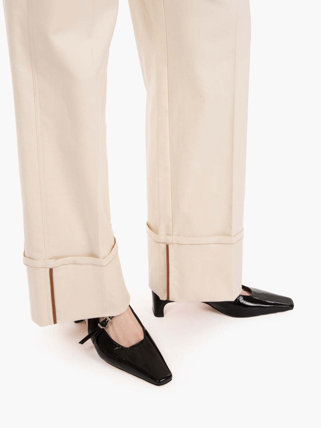 Pantaloni ampi very cotton meringa