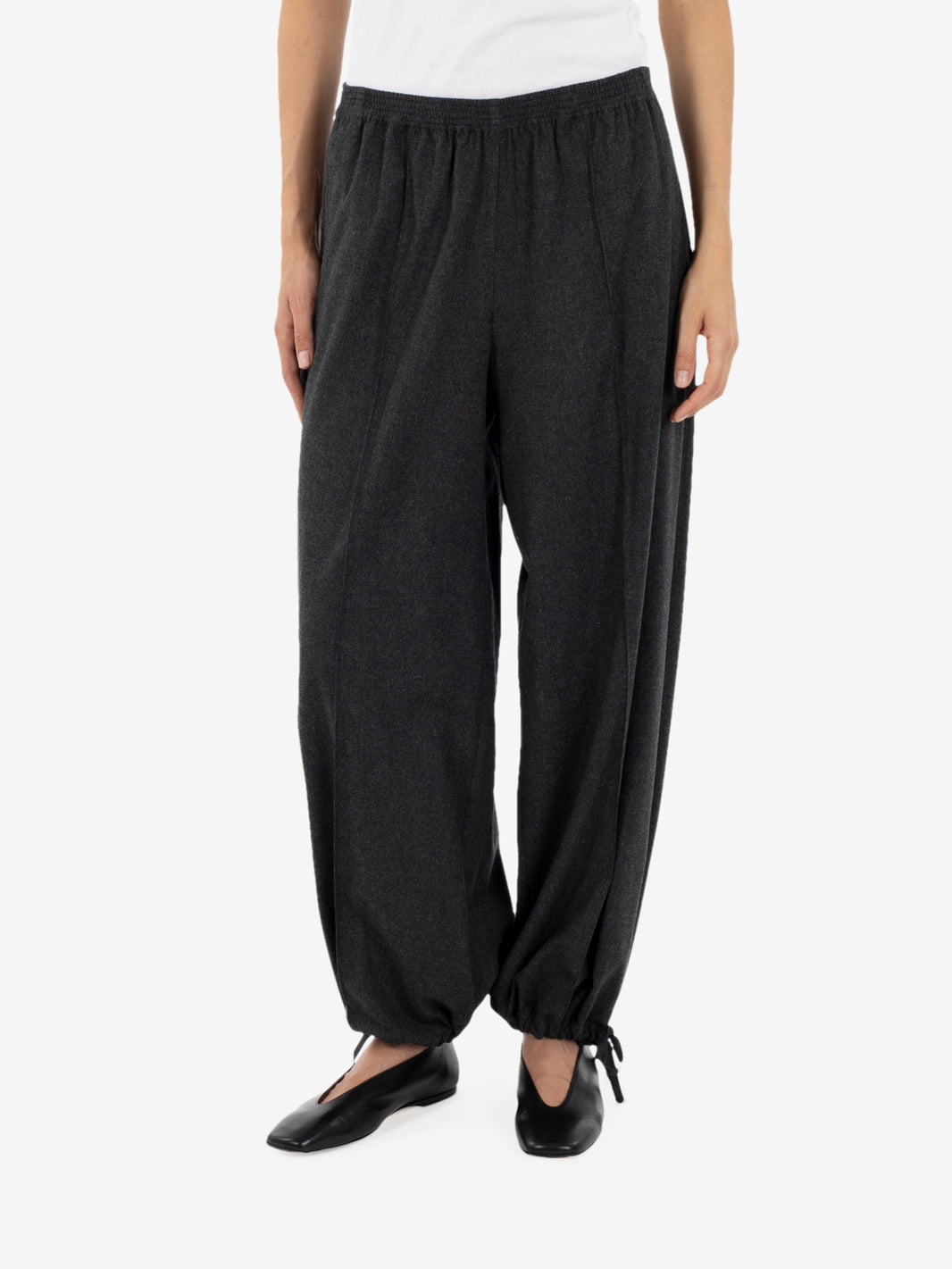 GYM flannel trousers charcoal