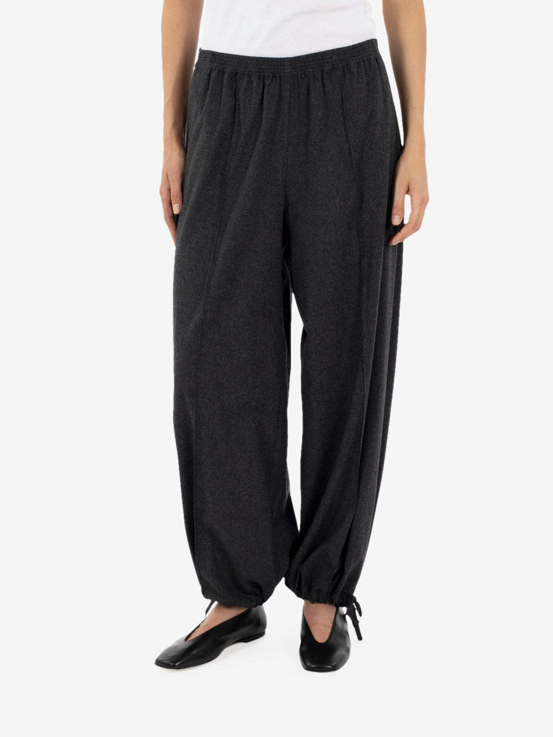 GYM flannel trousers charcoal