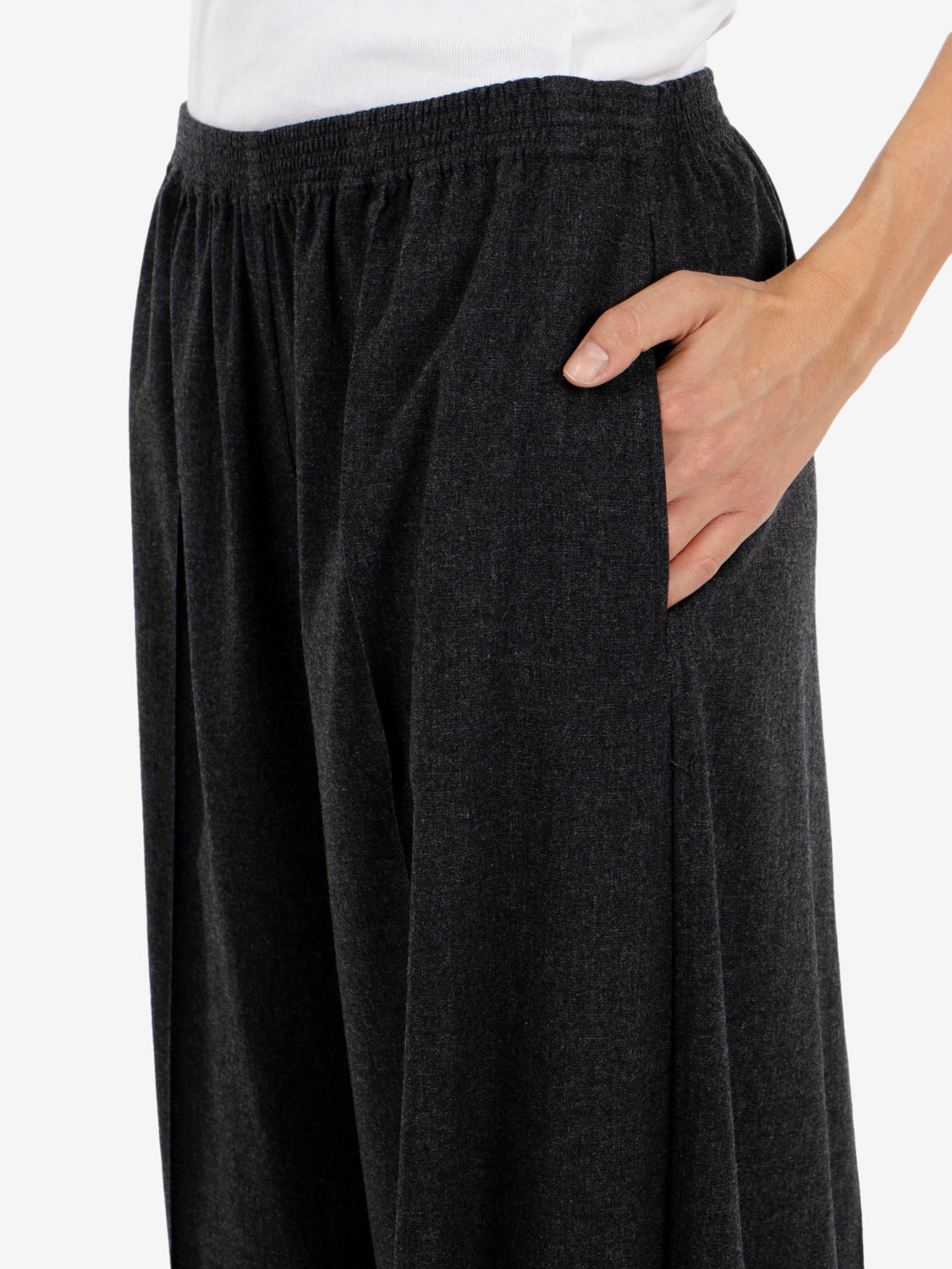GYM flannel trousers charcoal