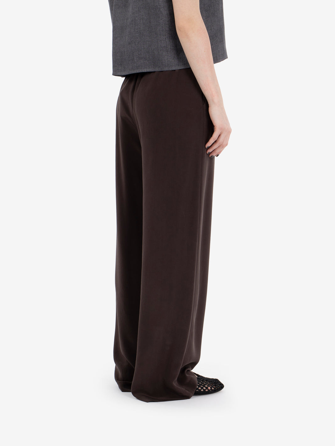 Pantaloni palazzo choco