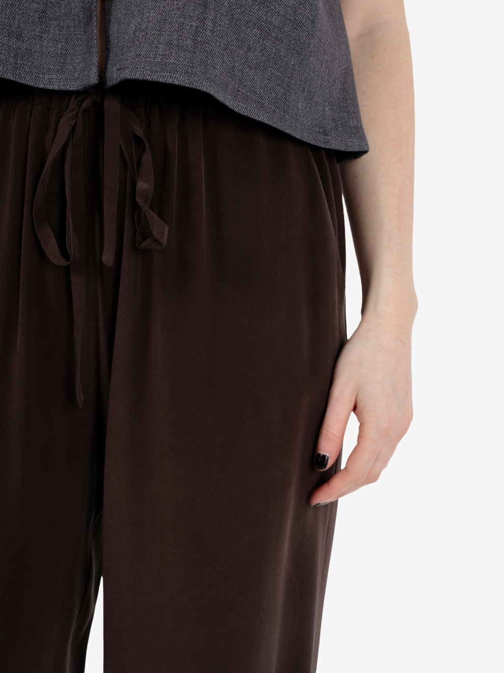 Pantaloni palazzo choco