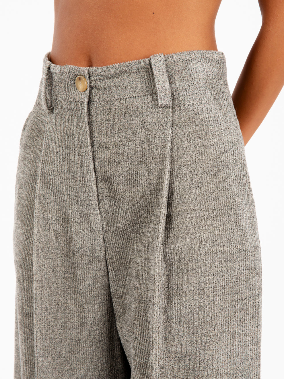 Pantaloni palazzo velvet melange