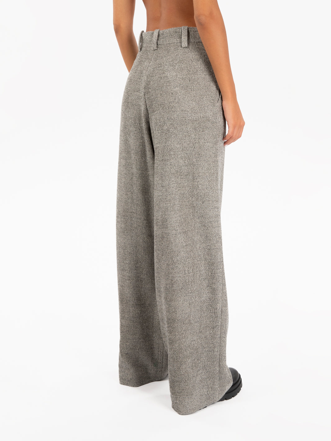 Pantaloni palazzo velvet melange