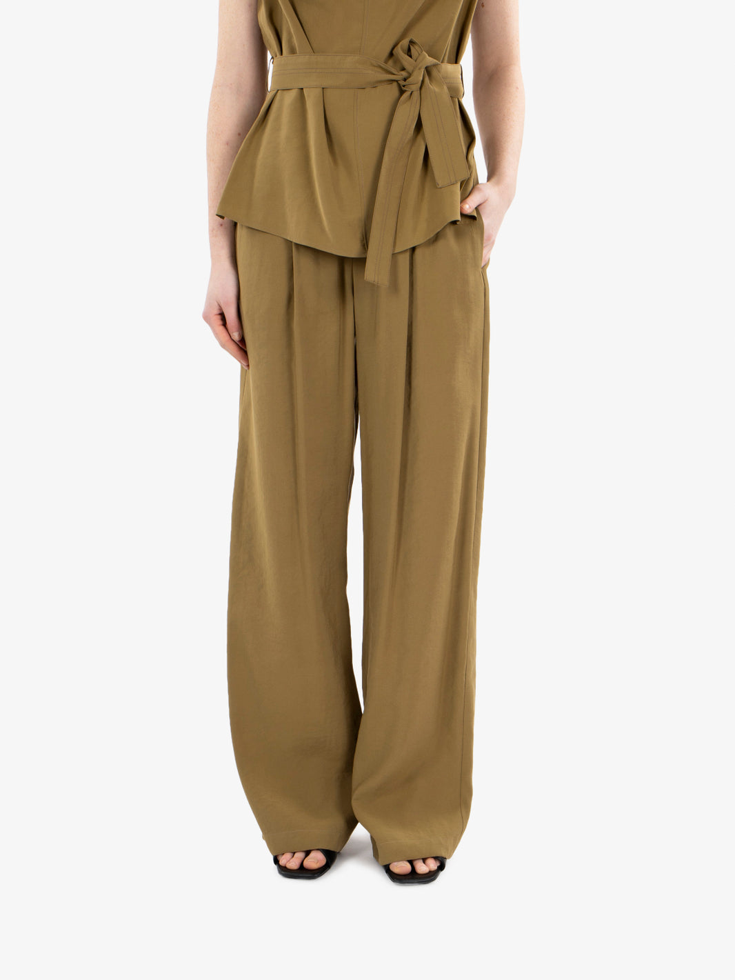Pantaloni palazzo olio