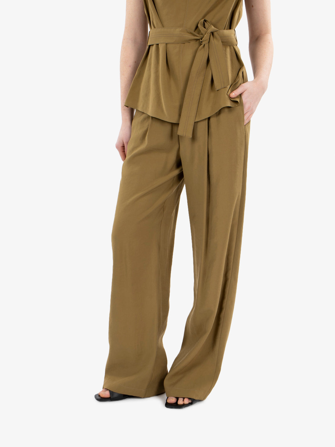 Pantaloni palazzo olio