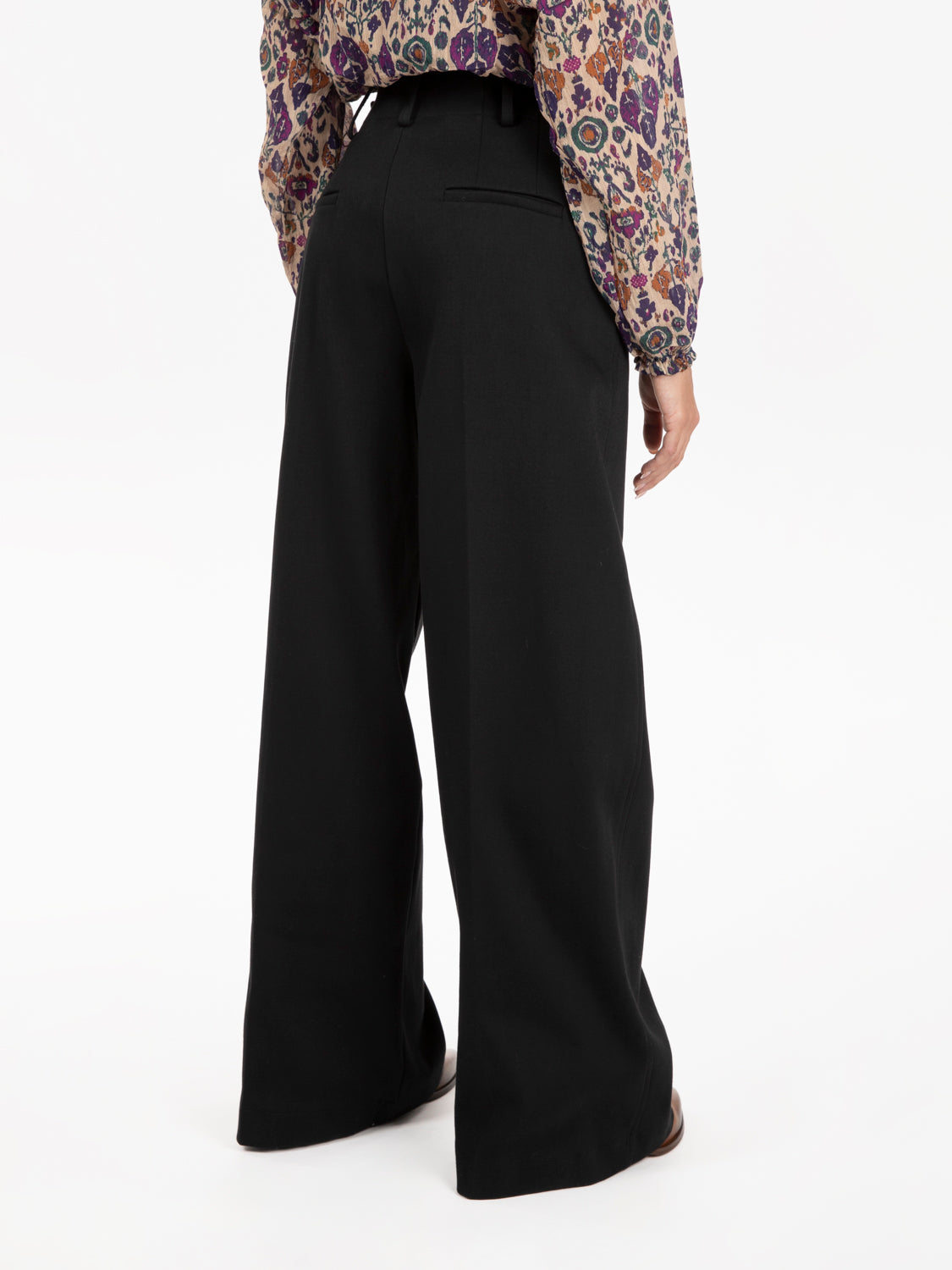 Pantaloni palazzo super stretch neri