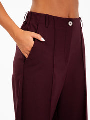 ALYSI - Pantaloni Poly wool barolo