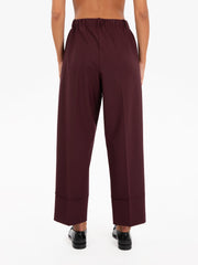 ALYSI - Pantaloni Poly wool barolo