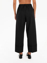 ALYSI - Pantaloni Poly wool nero