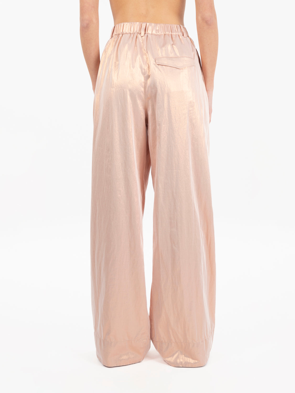 Pantaloni shining popel ampio rame