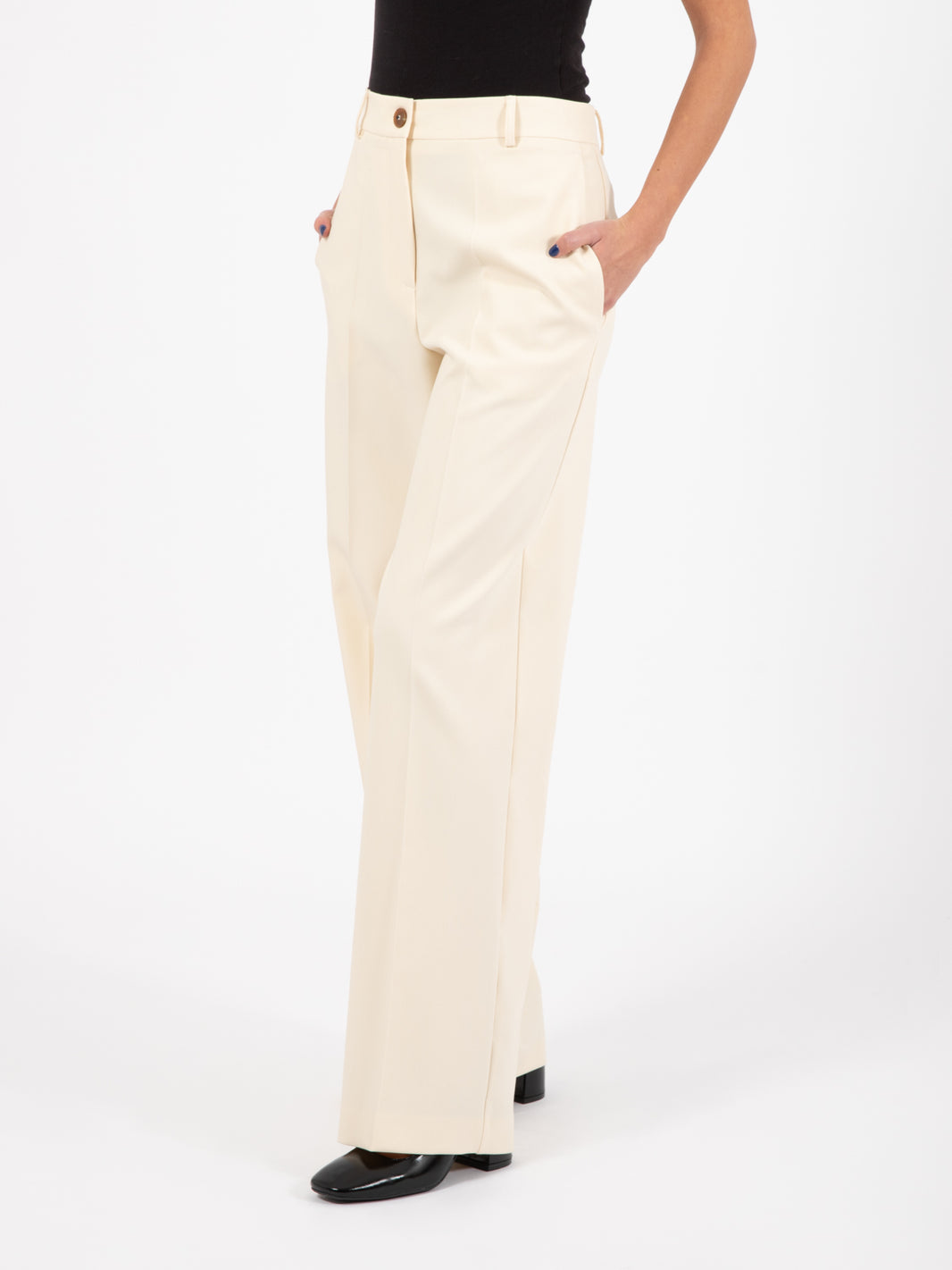 Pantaloni Urban daily dritti gesso