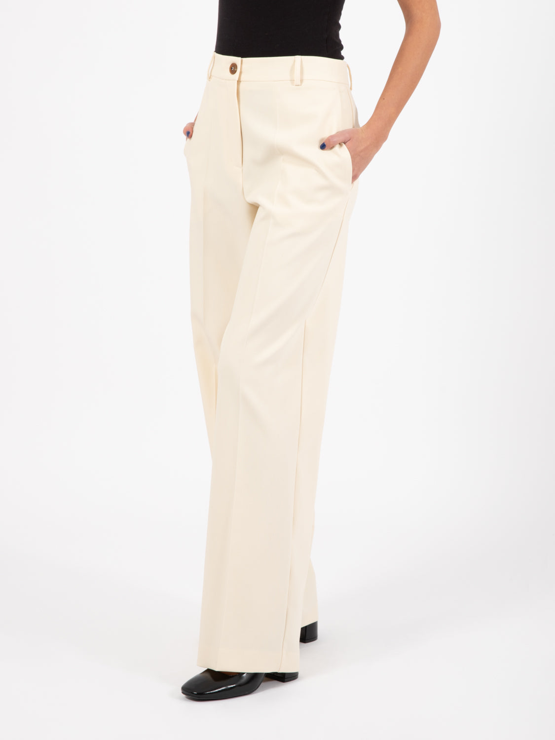Pantaloni Urban daily dritti gesso