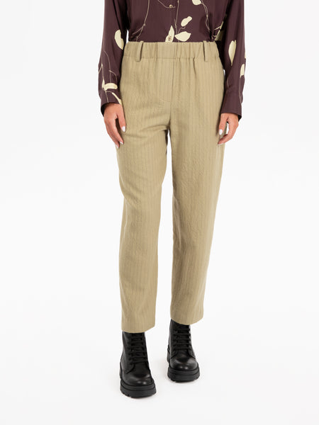 Pantaloni wool stripes oliva