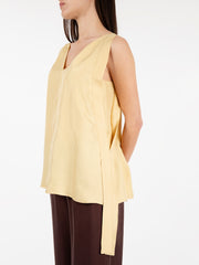 ALYSI - Top twill enzimato crema