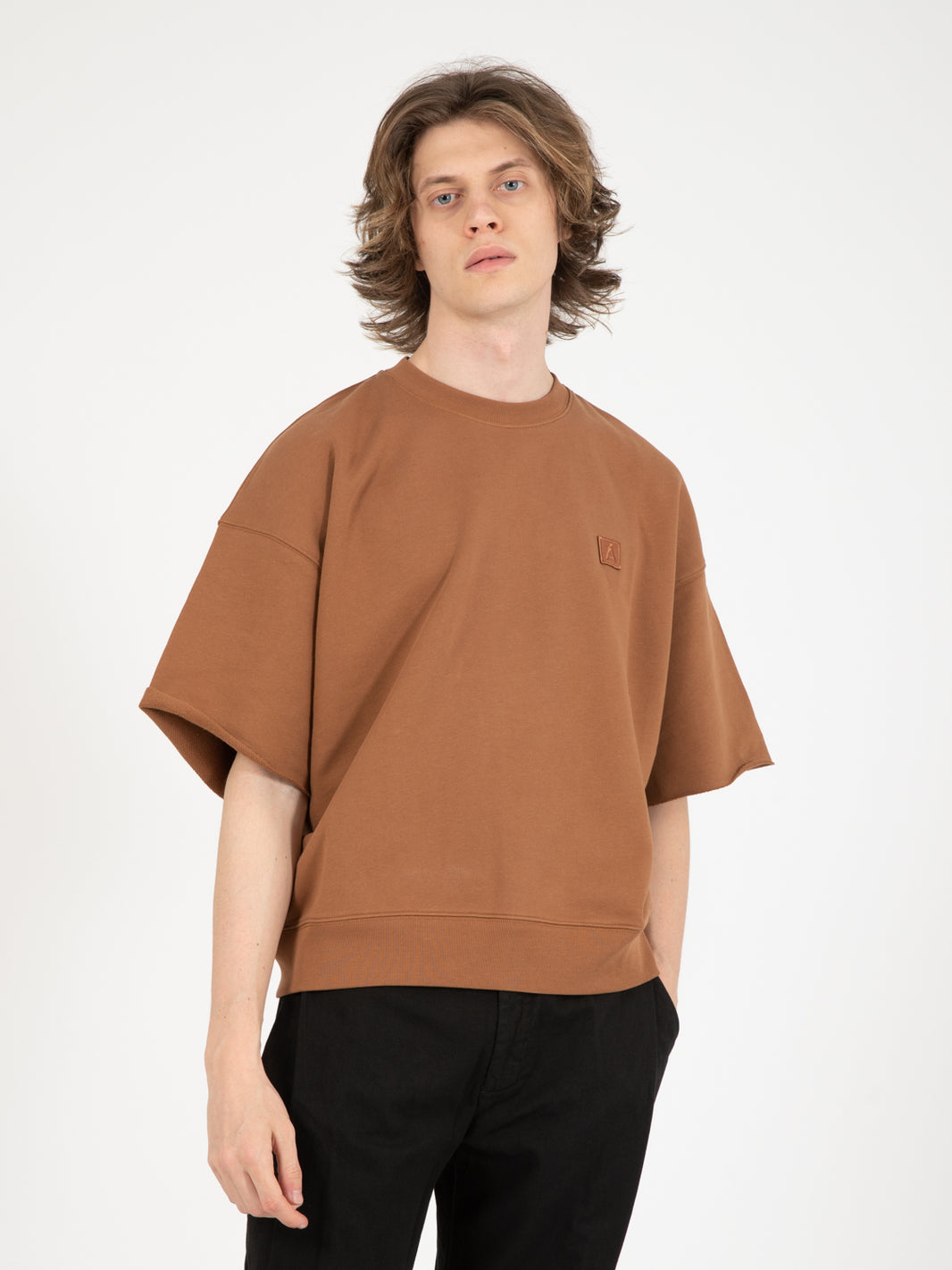 Tobacco short sleeve sweatshirt