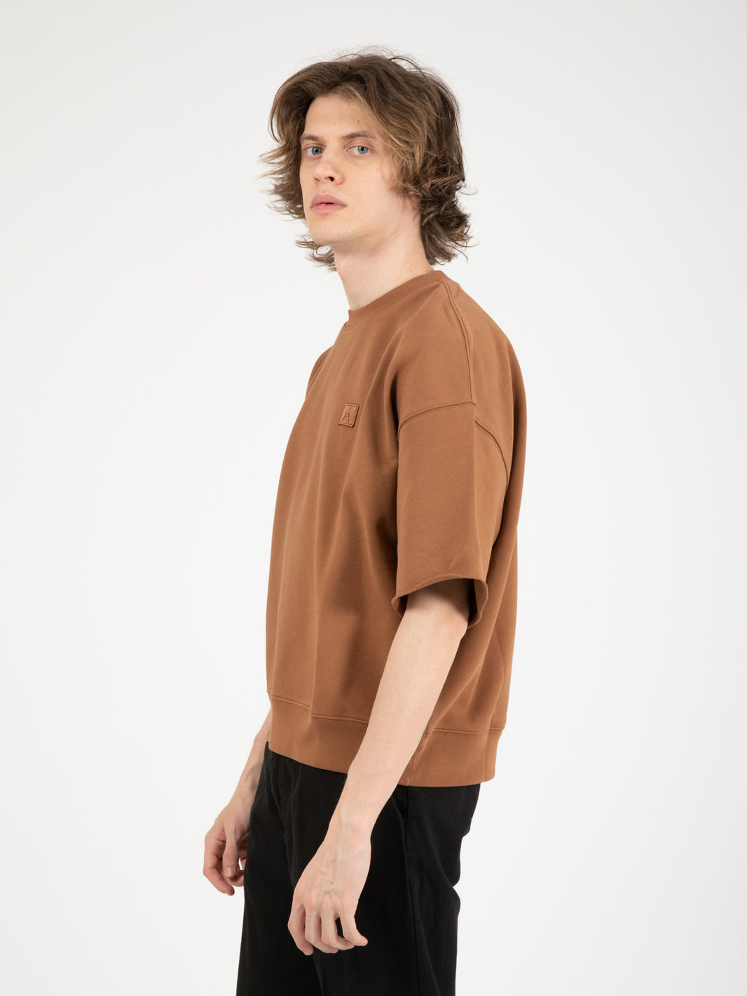 Tobacco short sleeve sweatshirt