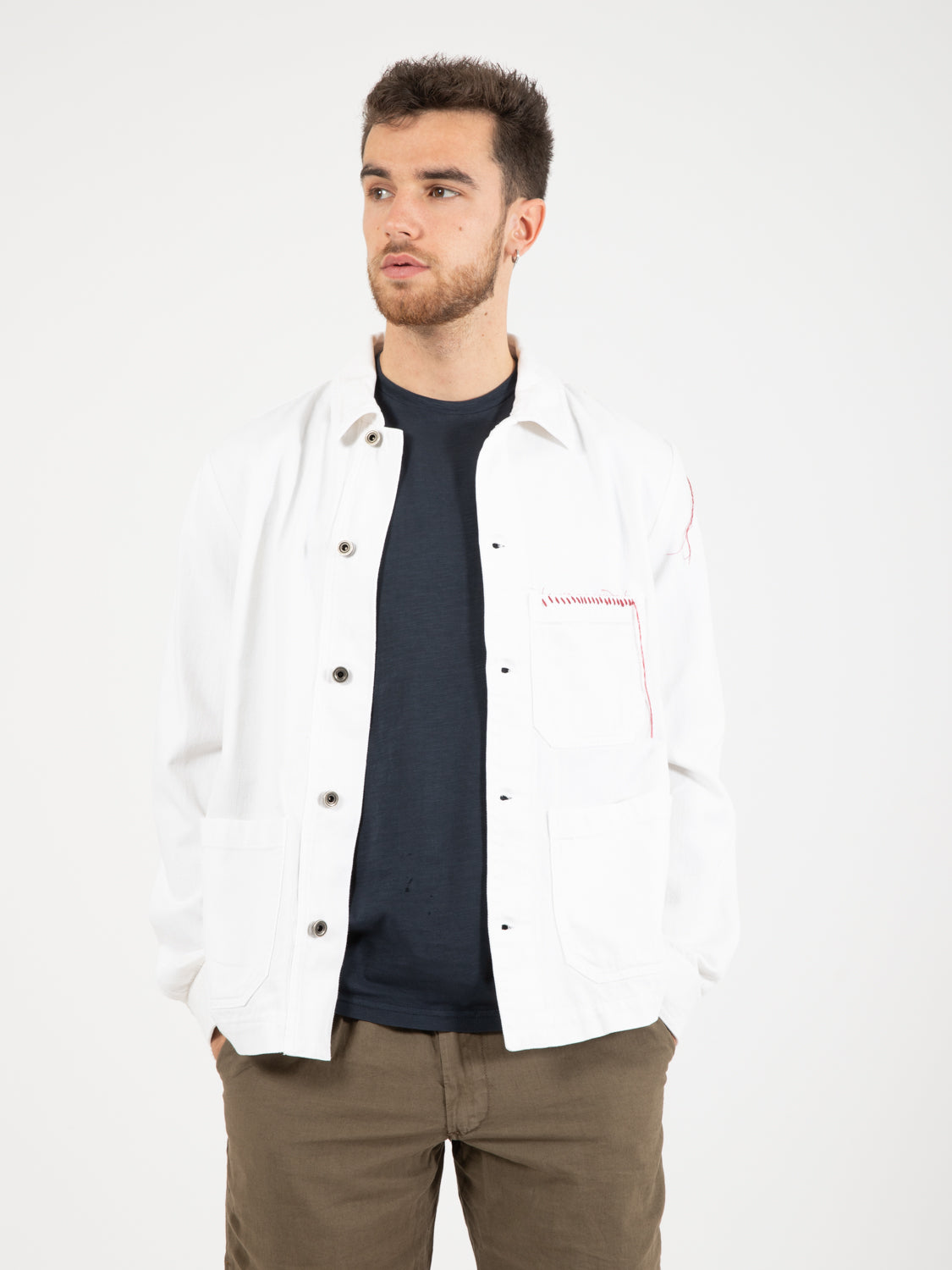 White cotton denim jacket