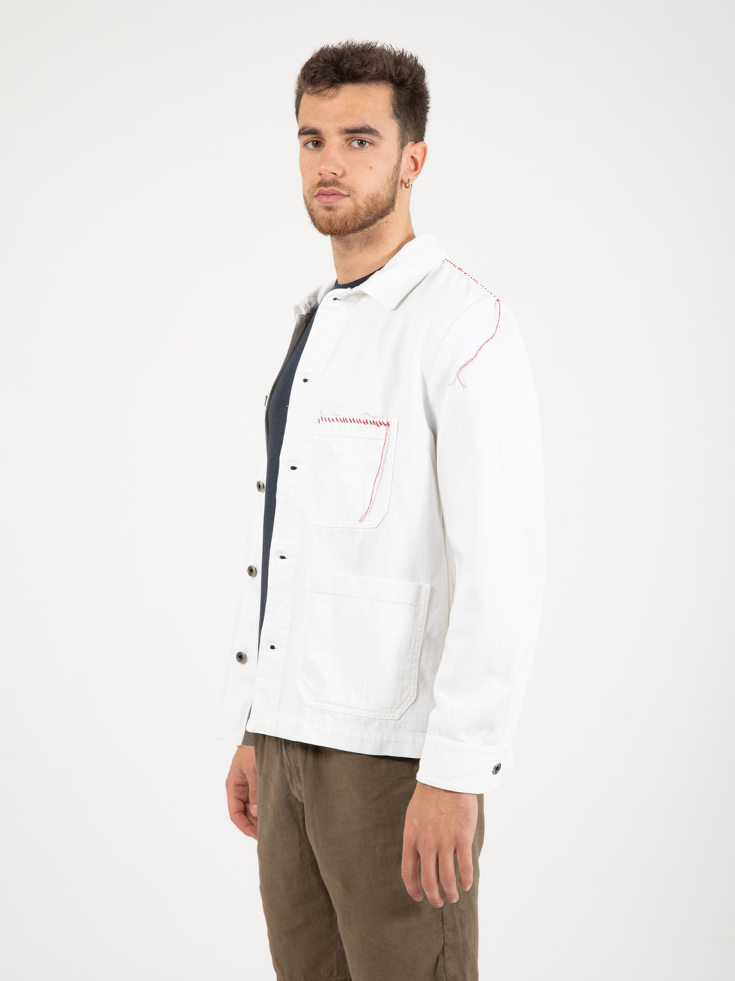 White cotton denim jacket