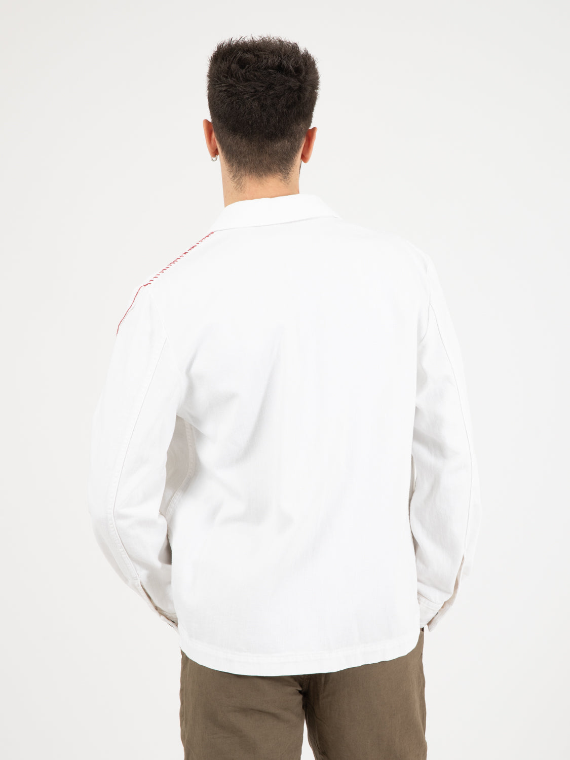 White cotton denim jacket