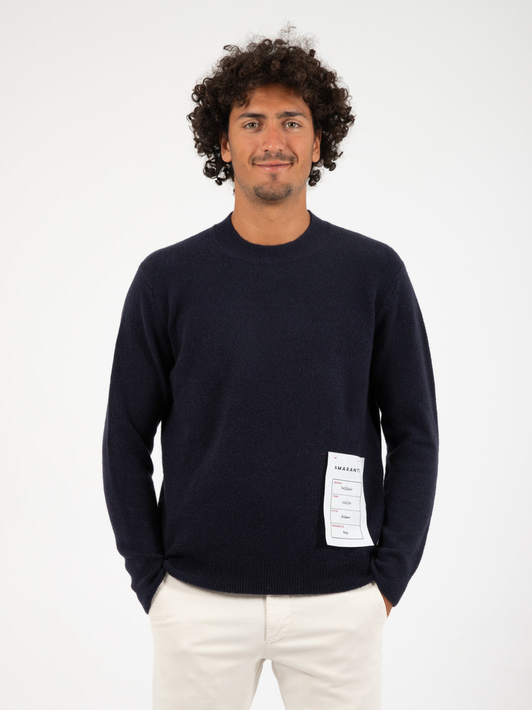 Maglione girocollo navy