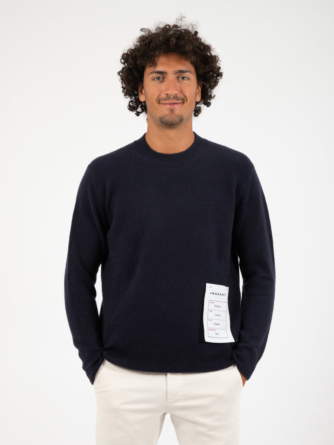 Maglione girocollo navy