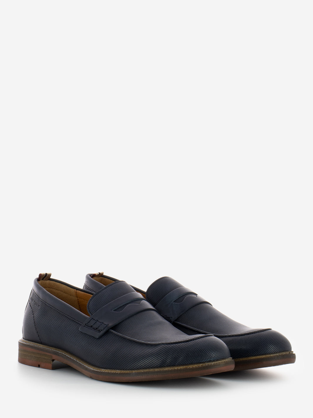 Caye Moccasins in Blue Leather