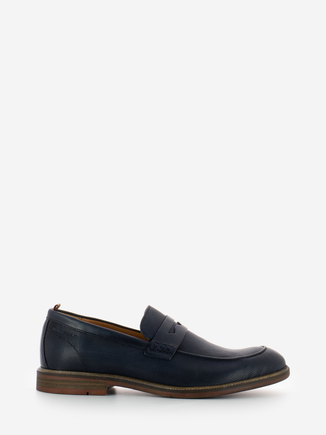 Caye Moccasins in Blue Leather