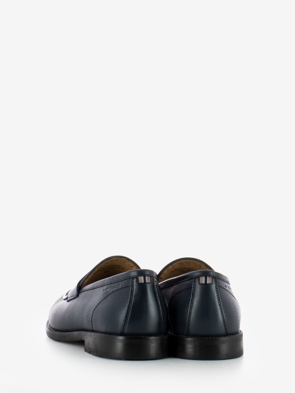 Mocassini in pelle fascia penny navy
