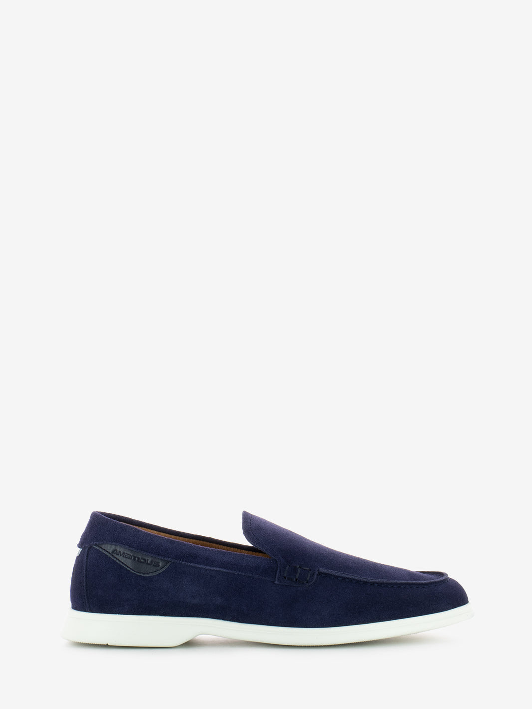 Blue suede loafers