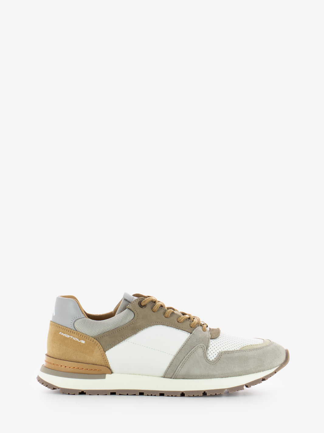 Combi white / gray / khaki sneakers
