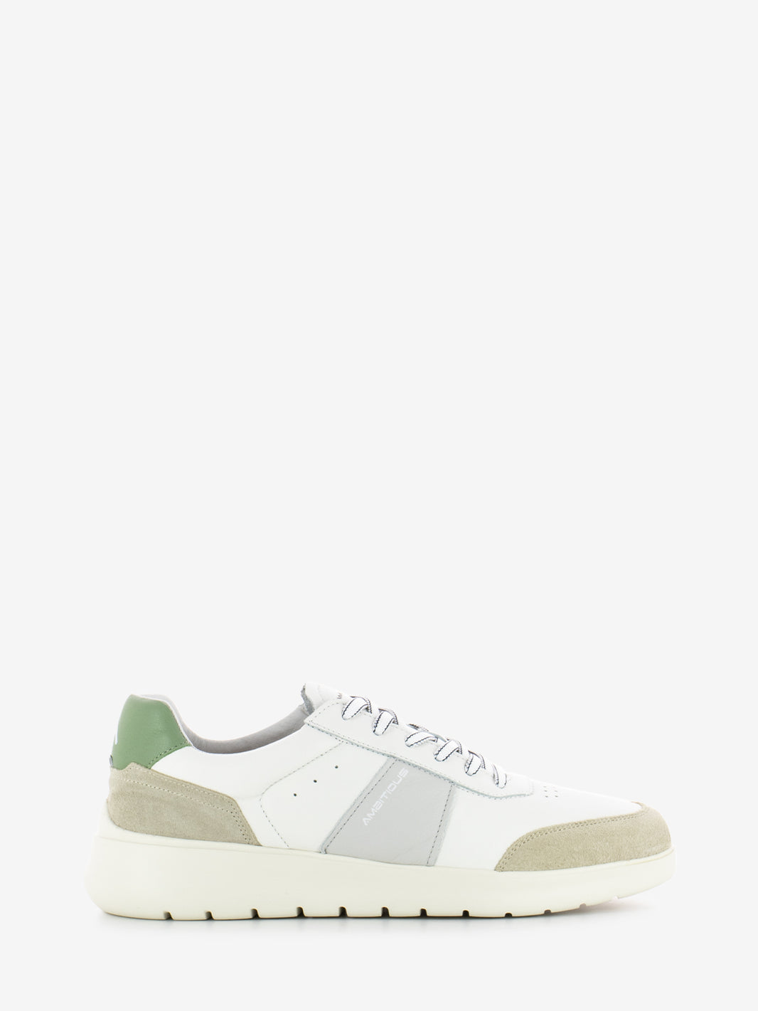 Hover white / beige / green sneakers